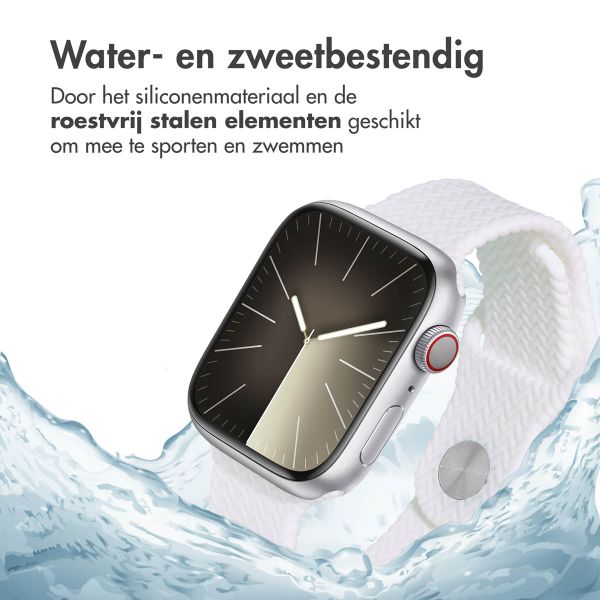 imoshion Siliconen geweven bandje Apple Watch Series 1 t/m 10 / SE / Ultra (2) (44/45/46/49 mm) - Wit