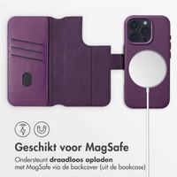 Accezz Leather Bookcase 2-in-1 met MagSafe Apple iPhone 16 Pro Max - Heath Purple