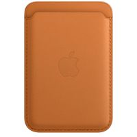 Apple Leather Wallet MagSafe (Apple Wallet 2nd generation) - Met ingebouwde AirTag functie - Golden Brown