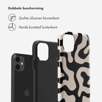 Selencia Vivid Tough Backcover iPhone 11 - Art Wave Black