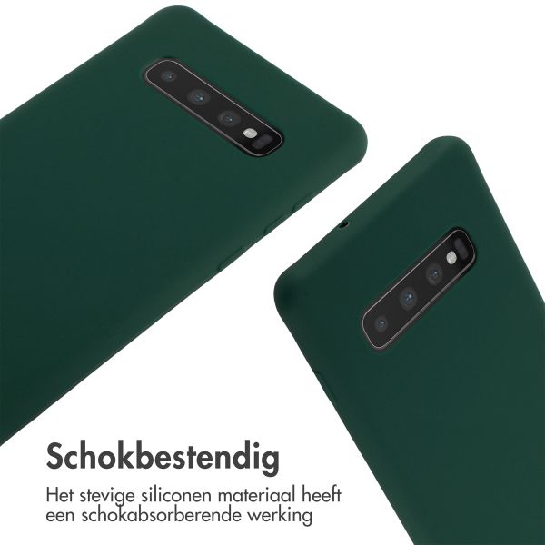 imoshion Siliconen hoesje met koord Samsung Galaxy S10 Plus - Donkergroen