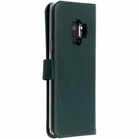 Selencia Echt Lederen Bookcase Samsung Galaxy S9 - Groen