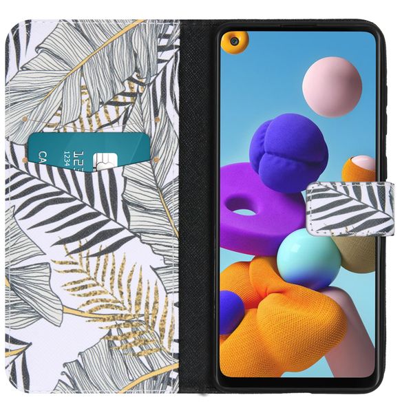 imoshion Design Softcase Bookcase Galaxy A21s - Glamour Botanic