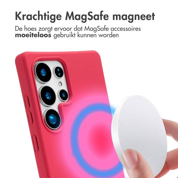 imoshion Color Backcover met afneembaar koord MagSafe Samsung Galaxy S25 Ultra - Red Raspberry