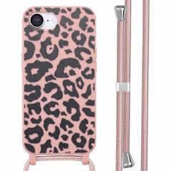 imoshion Siliconen design hoesje met koord iPhone 16e - Animal Pink