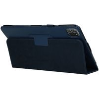 Effen Bookcase iPad Pro 11 (2022) / Pro 11 (2021) / Pro 11 (2020) - Donkerblauw