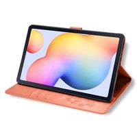 Klavertje Bloemen Bookcase Galaxy Tab A 10.1 (2019) - Peach