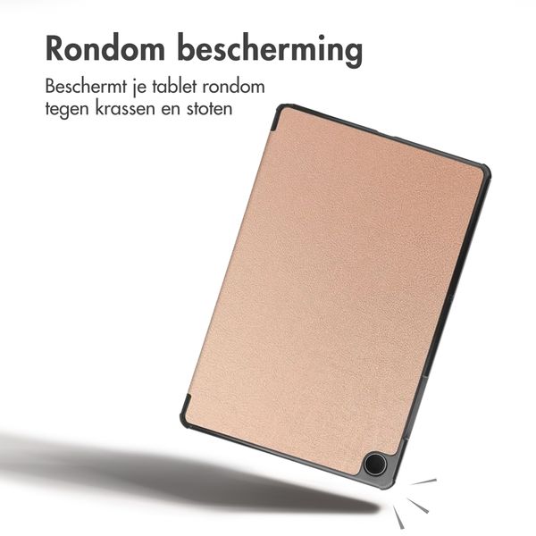 imoshion Trifold Bookcase Samsung Galaxy Tab A9 Plus - Rosé Goud