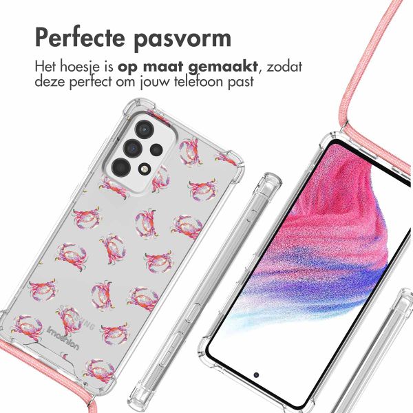 imoshion Design hoesje met koord Samsung Galaxy A53 - Crab Watercolor