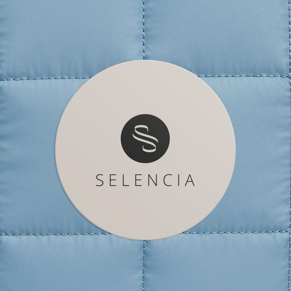 Selencia Puffy Laptop hoes 13-14 inch - Laptopsleeve - Slate Blue