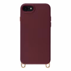 Selencia Rivièra MagSafe Backcover met afneembare haakjes Apple iPhone SE (2022 / 2020) / 8 / 7 / 6(s) - Bold Burgundy