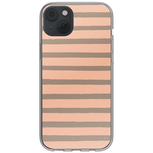imoshion Design hoesje iPhone 14 - Striped peach reverse