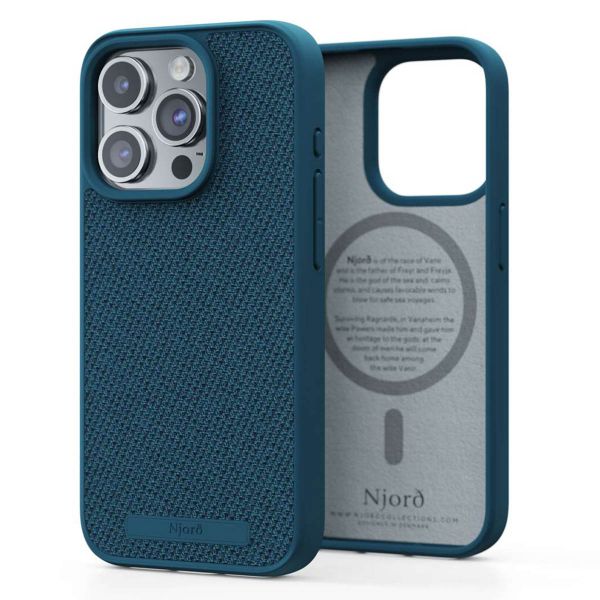 Njorð Collections Fabric MagSafe Case iPhone 15 Pro - Deep Sea