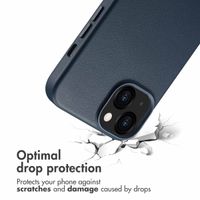 Accezz MagSafe Leather Backcover Apple iPhone 13 - Nightfall Blue