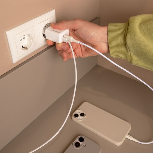 imoshion Wall Charger - Oplader - USB-C en USB aansluiting - Power Delivery - 20 Watt - Wit