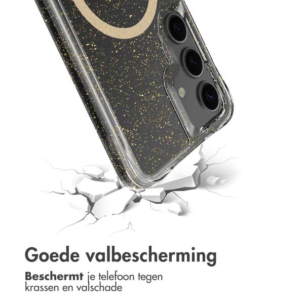 imoshion Clear Glitter Backcover met MagSafe Samsung Galaxy S24 - Goud