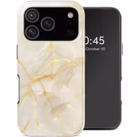 Selencia Vivid Backcover met MagSafe Apple iPhone 17 Pro - Golden Beige Marble