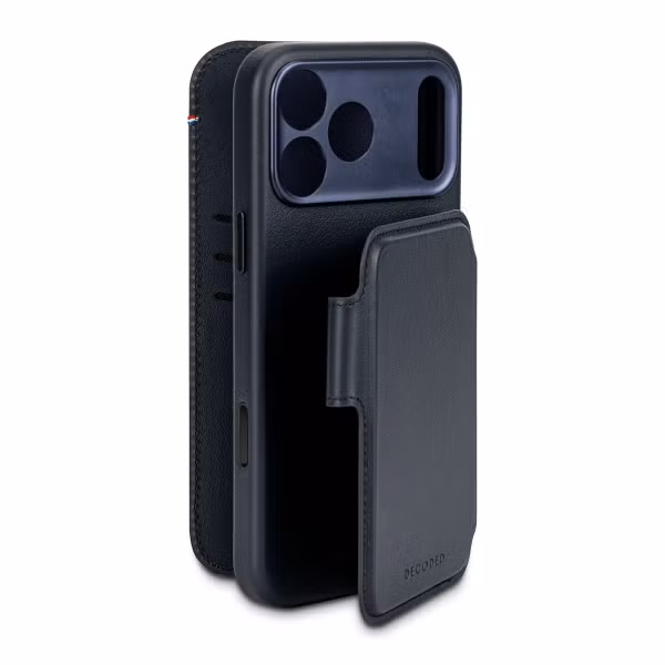 Decoded 2 in 1 Leather Detachable Wallet MagSafe Apple iPhone 17 Pro - Navy Shadow
