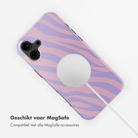 Selencia Vivid Tough Backcover met MagSafe iPhone 16 - Zebra Light Pink Lilac