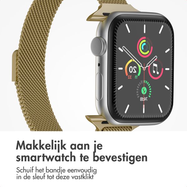 imoshion Slim Milanees bandje Apple Watch Series 1 - 9 / SE (38/40/41 mm) | Series 10 / 11 (42 mm) - Goud