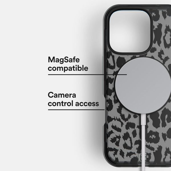BodyGuardz Ace Pro MagSafe Backcover Apple iPhone 16 Pro - Black / Leopard