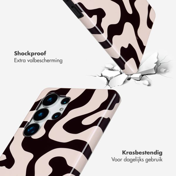 Selencia Vivid Backcover Samsung Galaxy S25 Ultra - Art Wave Black