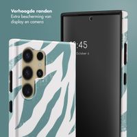 Selencia Vivid Backcover Samsung Galaxy S24 Ultra - Colorful Zebra Pine Blue