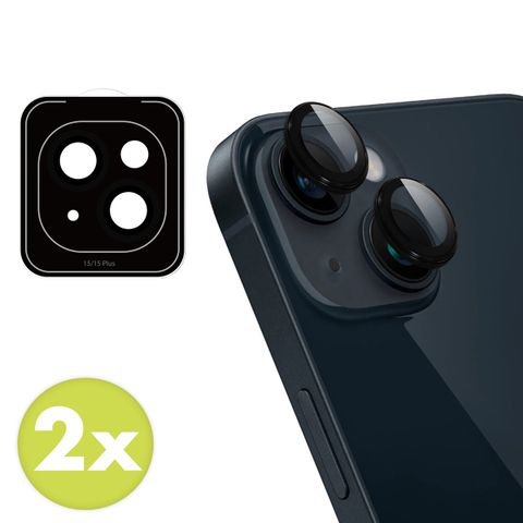 imoshion 2 Pack Camera lens protector Apple iPhone 15 / 15 Plus - Zwart