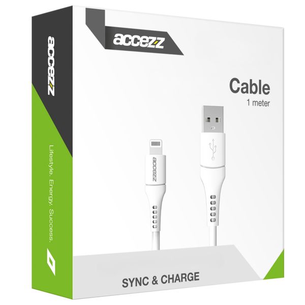 Accezz Lightning naar USB kabel - MFi certificering - 1 meter - Zwart