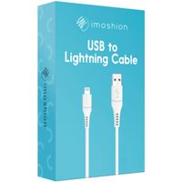 imoshion Lightning naar USB kabel - Non-MFi - Gevlochten textiel - 2 meter - Wit