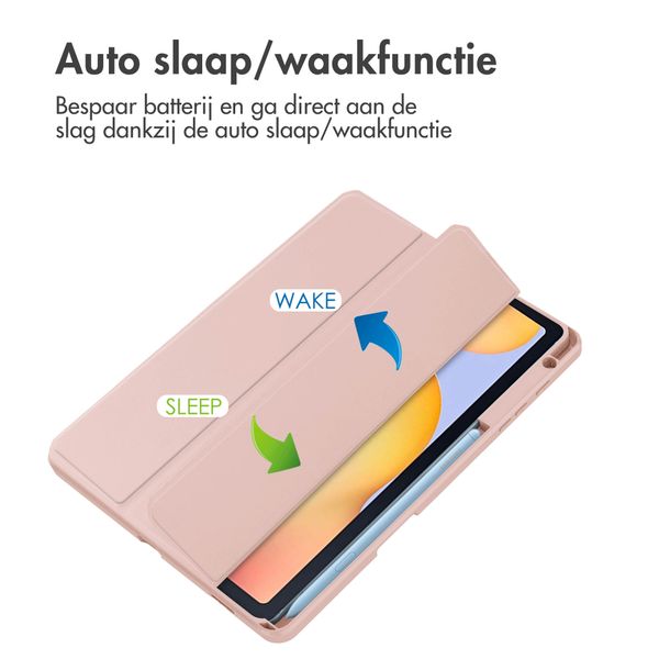 imoshion Trifold Hardcase Bookcase Samsung Galaxy Tab S6 Lite (2020/2022/2024) - Roze