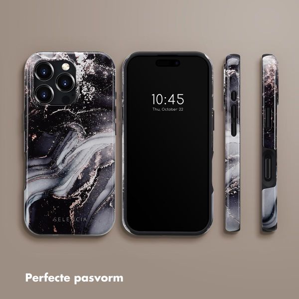 Selencia Vivid Backcover met MagSafe Apple iPhone 16 Pro - Chic Marble Black