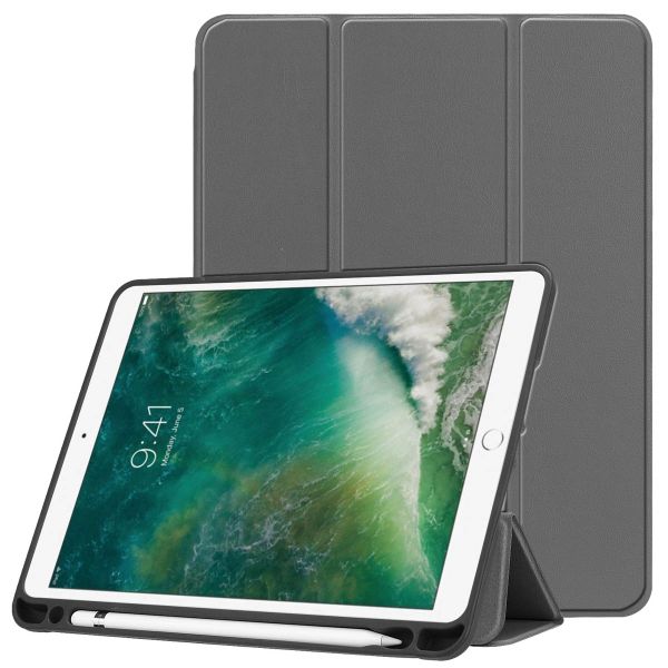 imoshion Trifold Bookcase iPad 6 (2018) 9.7 inch / iPad 5 (2017) 9.7 inch / Air 2 (2014) /Air 1 (2013) - Grijs