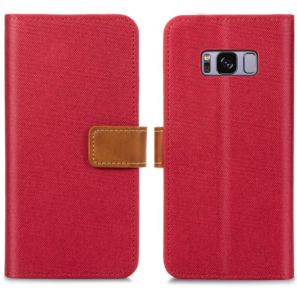 imoshion Luxe Canvas Bookcase Samsung Galaxy S8 - Rood