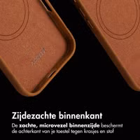 Accezz Vintage Leather Magsafe Backcover Apple iPhone 16 - Tabacco Cognac