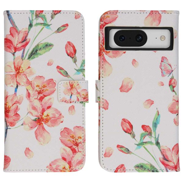 imoshion Design Softcase Bookcase Google Pixel 8 Pro - Blossom Watercolor