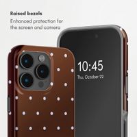 Selencia Vivid Back Cover Apple iPhone 15 Pro - Happy Dots Chocolate