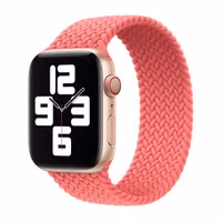 Apple Gevlochten solobandje Apple Watch | 38/40/41/42 mm - Maat 2 - Pink Punch