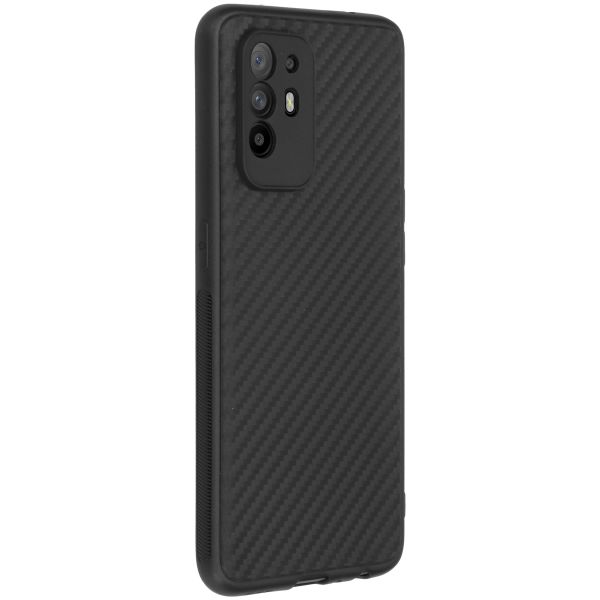 Carbon Softcase Backcover Oppo A94 (5G) - Zwart