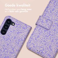 imoshion Design Bookcase Samsung Galaxy S23 - Purple White Flowers