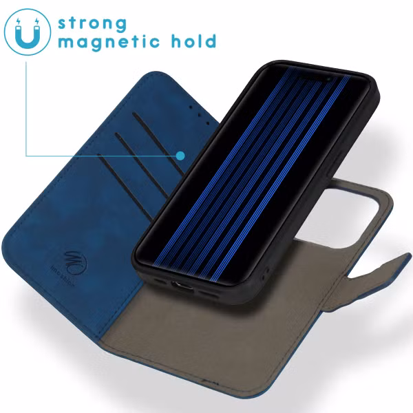 imoshion Uitneembare 2-in-1 Luxe Bookcase Apple iPhone 15 Pro - Blauw