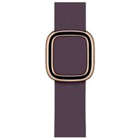 Apple Leather Band Modern Buckle Apple Watch Series 1-9 / SE - 38/40/41 mm / Series 10 - 42 mm - Maat L - Aubergine