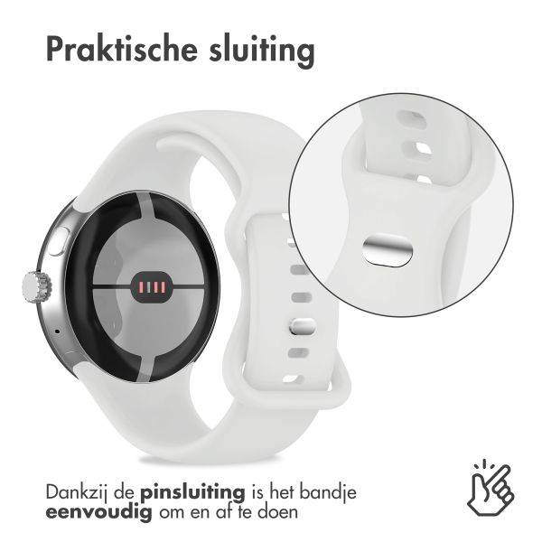imoshion Siliconen⁺ bandje Google Pixel Watch / Watch 2 / Watch 3 / Watch 4 (41 mm) - Maat S - Wit