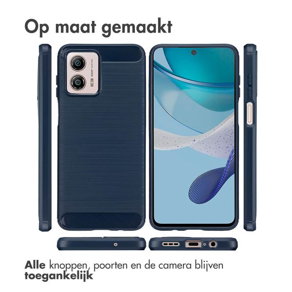 imoshion Brushed Backcover Motorola Moto G53 - Donkerblauw