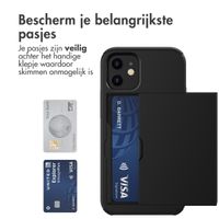 imoshion Backcover met pasjeshouder Apple iPhone 12 Mini - Zwart