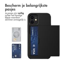 imoshion Backcover met pasjeshouder iPhone 12 Mini - Zwart