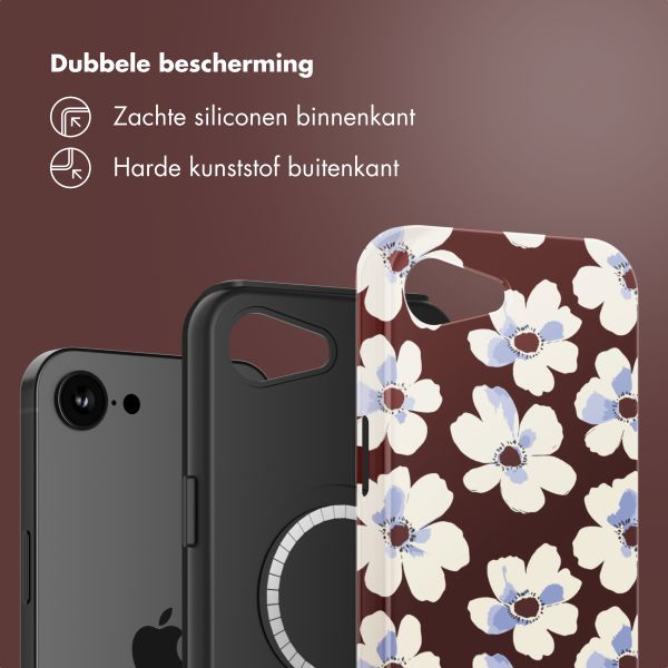 Selencia Vivid Backcover met MagSafe Apple iPhone 16e - Choco Flower Pop