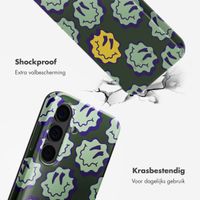 Selencia Vivid Backcover Samsung Galaxy S24 - Wavy Smiley Green