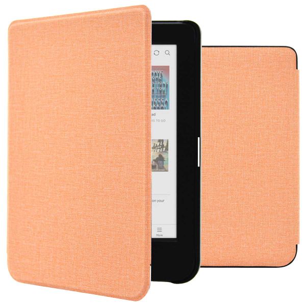 imoshion Canvas Sleepcover Bookcase Kobo Clara Colour / Kobo Clara BW - Peach