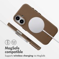 Accezz Leather Back Cover with MagSafe Apple iPhone 17 - Coffee Brown